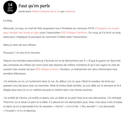 Un jour je tiendrai un blog