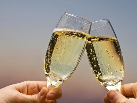 Celebrate with good champagne. Cheers!