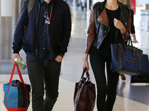 LOS ANGELES, CA - APRIL 03: Josh Hartnett and Tamsin Egerton seen at LAX on April 03, 2015 in Los Angeles, California.  (Photo by GVK/Bauer-Griffin/GC Images)