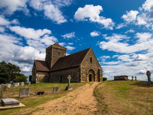 Amazing Church of St Martha-on-the-Hill  Surrey Hills Area of Outstanding Natural Beauty Surrey England