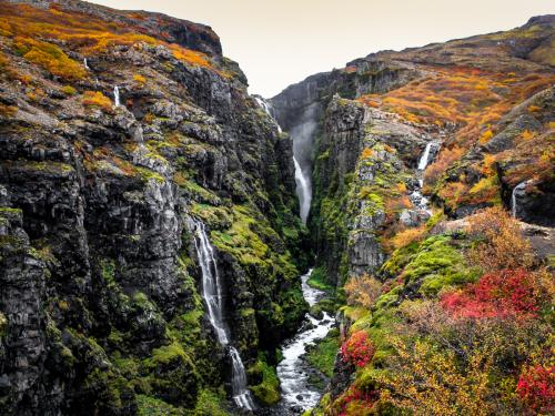 The tallest waterfall in Iceland