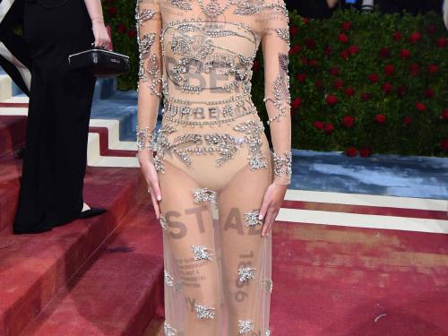 Lila Grace Moss arrives for the 2022 Met Gala at the Metropolitan Museum of Art on May 2, 2022, in New York. - The Gala raises money for the Metropolitan Museum of Art's Costume Institute. The Gala's 2022 theme is "In America: An Anthology of Fashion". (Photo by ANGELA  WEISS / AFP)