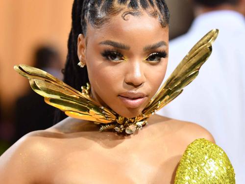 Singer Chloe Bailey arrives for the 2022 Met Gala at the Metropolitan Museum of Art on May 2, 2022, in New York. - The Gala raises money for the Metropolitan Museum of Art's Costume Institute. The Gala's 2022 theme is "In America: An Anthology of Fashion". (Photo by ANGELA WEISS / AFP)