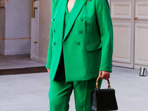 France's Culture Minister Roselyne Bachelot arrives at the Elysee presidential palace in Paris on May 7, 2022, to attend the investiture ceremony of Emmanuel Macron as French President, following his re-election last April 24. (Photo by GONZALO FUENTES / POOL / AFP)