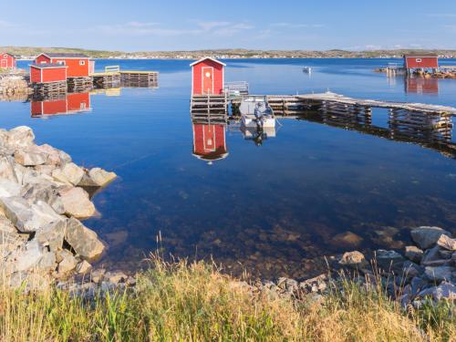 The fishing village of Joe Batt's Arm, Fogo Island, Newfoundland and Labrador, Canada