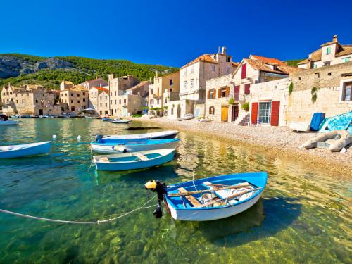 Scenin beach in Koiza waterfront, Island of Vis, Croatia