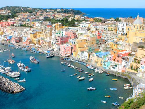 Panoramic view of Procida, Italy