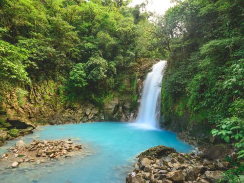 The Rio Celeste waterfall in Costa Rica