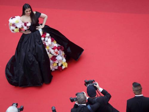 CANNES, FRANCE - MAY 18: Aishwarya Rai attends the screening of "Top Gun: Maverick" during the 75th annual Cannes film festival at Palais des Festivals on May 18, 2022 in Cannes, France. (Photo by Pool/Getty Images)