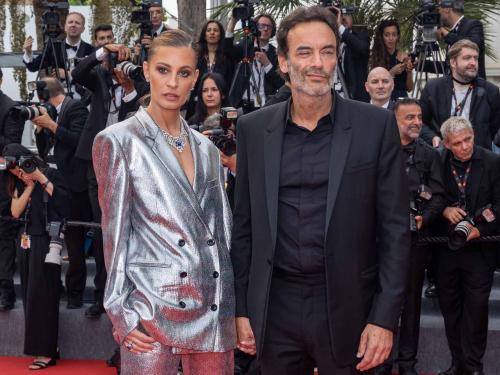 CANNES, FRANCE - MAY 18: (L-R) Sveva Alviti and Anthony Delon attend the screening of "Top Gun: Maverick" during the 75th annual Cannes film festival at Palais des Festivals on May 18, 2022 in Cannes, France. (Photo by Marc Piasecki/FilmMagic)