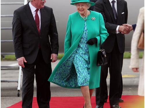 ****** Queen Elizabeth Ll And Duke Of Edinburgh Arrive At Baldonnel Airport Near Dublin For The Start Of The State Visit To Ireland. (Photo by POOL - Mark Cuthbert/UK Press via Getty Images)