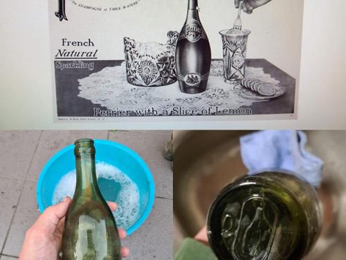 De fles Perrier is meer dan 100 jaar oud en werd recent teruggevonden bij Dikkebusvijver