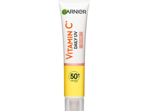 Fluide Daily UV anti-tâches Vitamine C Glow SPF50+, Garnier, 16,99 euros les 40 ml