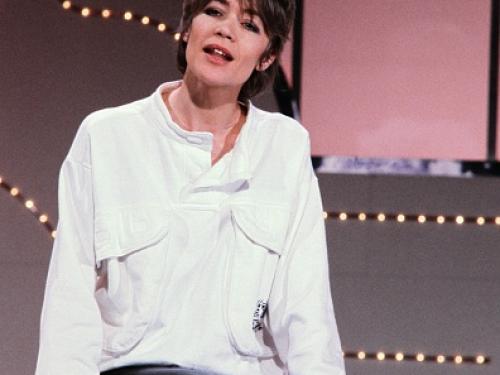 Françoise Hardy dans l'émission télévisée « La Belle Vie », en janvier 1985.