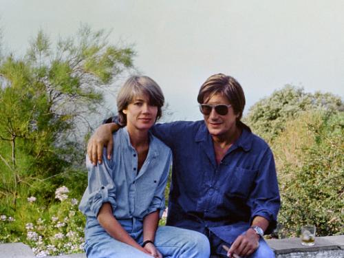 Françoise Hardy et Jacques Dutronc, chez eux à Monticello en Corse, en 1991.