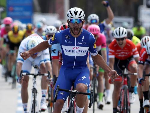 2018: Fernando Gaviria in de Tour of California.