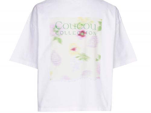 T-shirt met wazige bloemenprint - € 85 - Coucou Collection.
