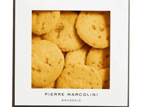 Zandkoekjes met gezouten boterkaramelchips - € 9,90  - Pierre Marcolini.