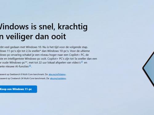 Microsoft hoopt duidelijk toch dat je alsnog een Windows 11 pc aanschaft.