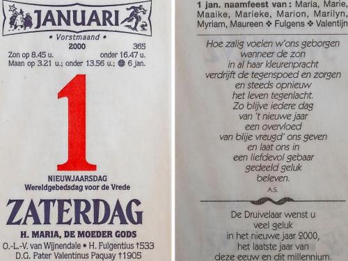 1 januari 2000: voor velen de start van het nieuwe millennium.