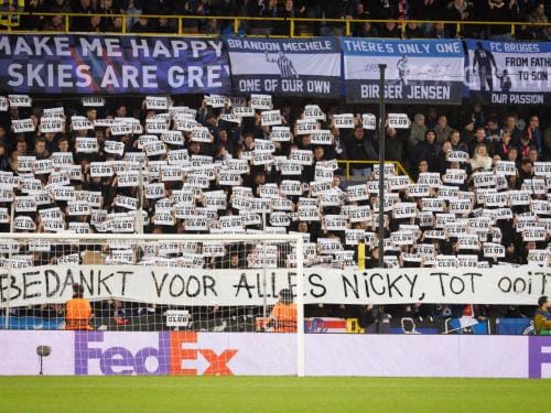 De steunactie voor Nicky Hayen. (foto Belga)