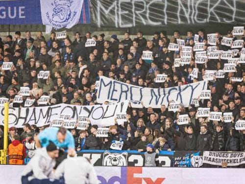 De steunactie voor Nicky Hayen. (foto Belga)