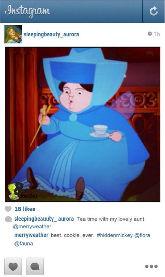 Disneyprinsessen Instagram