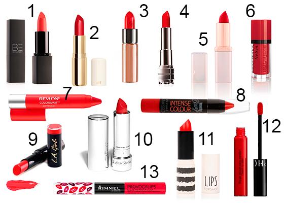 Rode lipsticks