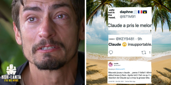 Claude Koh-Lanta - Montage Flair captures d'écran TF1 et Twitter