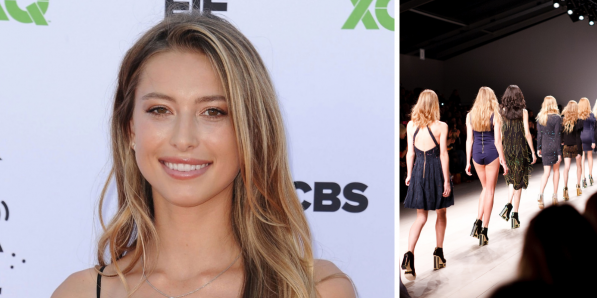 Eve, la fille de Steve Jobs, future mannequin star? Montage Flair Canva - Getty Images