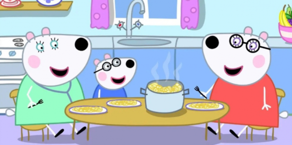 Peppa Pig montre deux mamans ours polaire DR