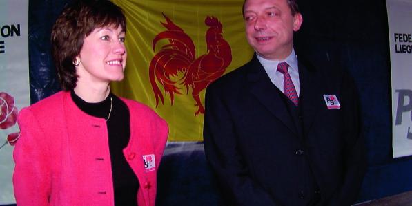 Au 1er Mai à Liège, en 1998, Laurette Onkelinx était ex-ministre fédérale de la Santé tandis que Michel Daerden était ministre fédéral des Transports.