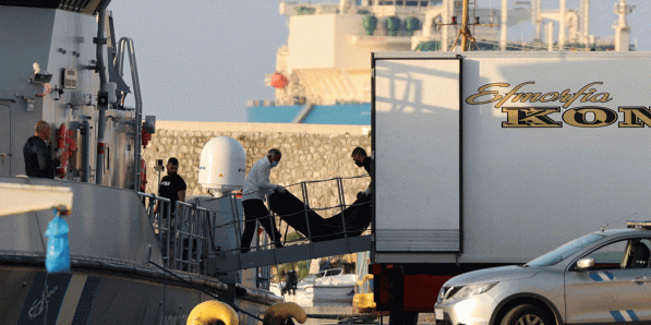 Griekse kust - migrantenboot