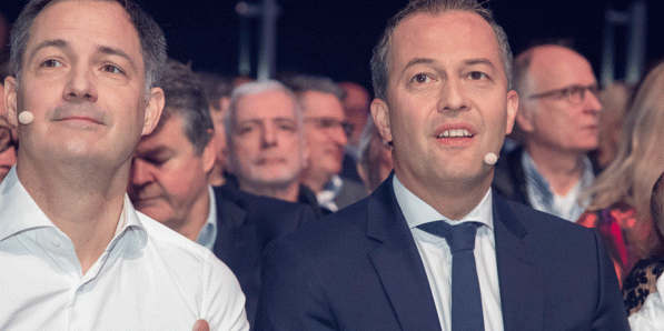 Egbert Lachaert naast Alexander De Croo (beiden Open VLD).