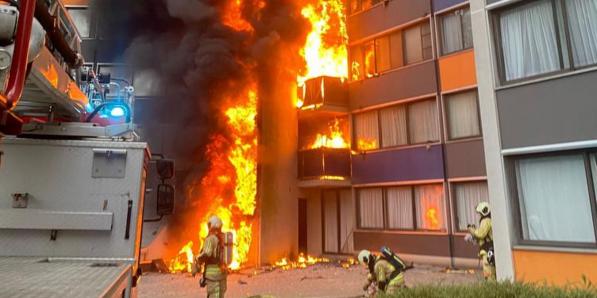 un incendie à Ganshoren