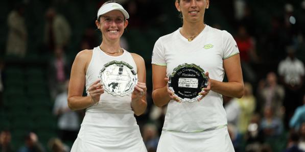 Storm Hunter et Elise Mertens à Wimbledon