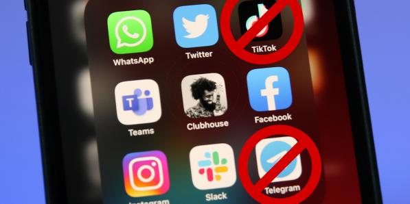 Verboden apps TikTok Telegram