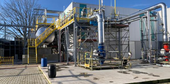 De geothermiecentrale van Janssen Pharmaceutica in Beerse.