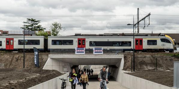 Fietstunnel aan Gent-Dampoort