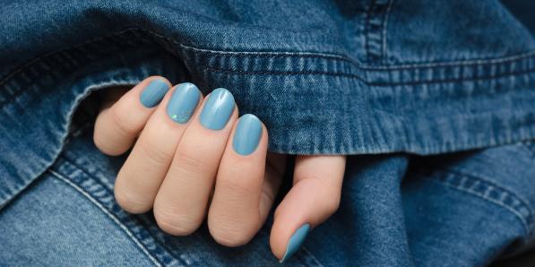 Denim blue nails