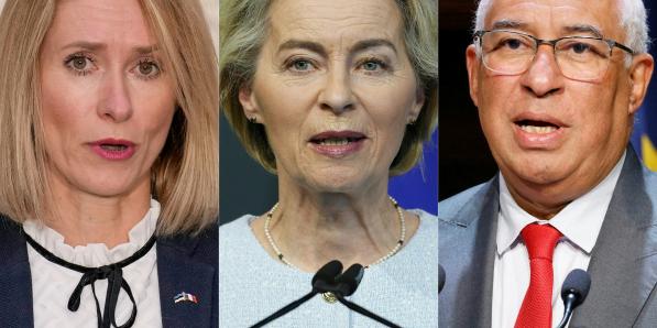 Kaja Kallas, Ursula Von der Leyen et Antonio Costa