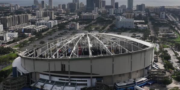 Dégâts de l'ouragan Milton en Floride, à St Petersburg