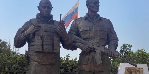 Statue de Evguéni Prigojine (Wagner), en Centrafrique