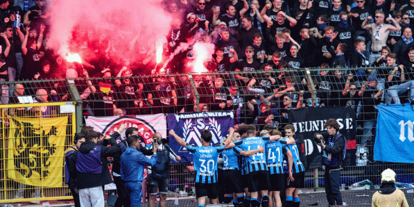 Club Brugge na de tweede goal tegen Anderlecht