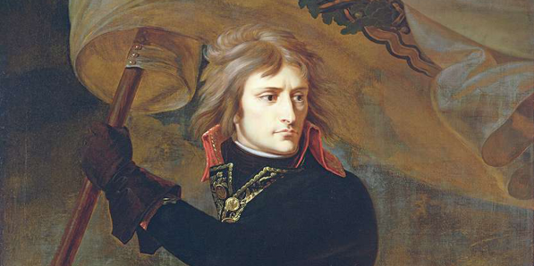 Antoine-Jean Gros. Napoleon op de brug van Arcole, ca. 1801. De militaire successen in Italië vormden de inhoud van een krachtig politiek wapen: de propaganda.
