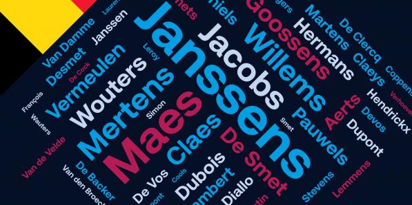 Nom de famille les plus répandus en Belgique