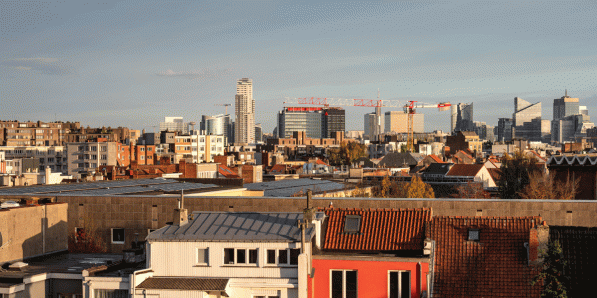 Foto van Brussel dat nood heeft aan meer geld ten koste van Vlaanderen.