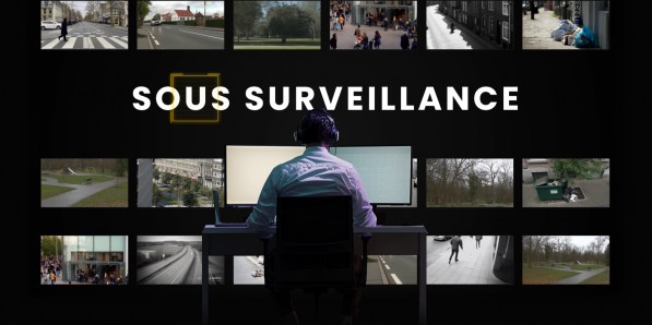 Sous surveillance grand-format sur les caméras dans l'espace public