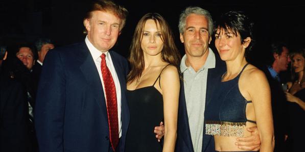 Donald Trump, Melania, Jeffrey Epstein et Ghislaine Maxwell.