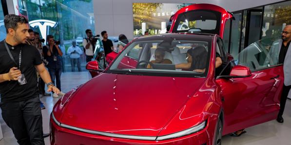 Tesla in India: de eerste showroom ligt in Mumbai.